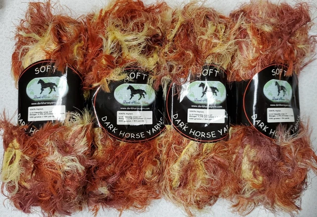 4 Dark Horse Soft Yarn 100 Grams Each Color 109