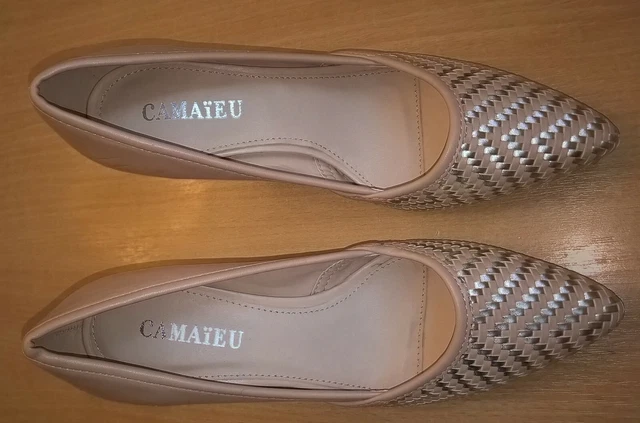ESCARPINS NEUFS NUDE et dor s habill s Cama eu p.36 EUR 13 00