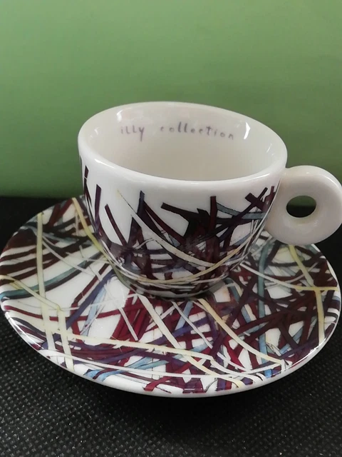 Tasse à Expresso Illy Collection Riviera Italienne - Édition Limitée James Rosenquist 1995 - Neuf, Rare - Lot De 6