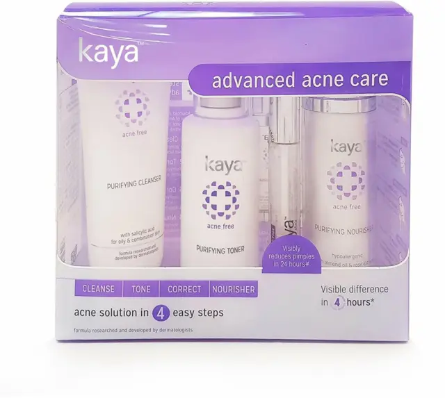 KAYA Klinik Advance Akne Pflegeset Reinigungs + Gesichtswasser Ernährer
