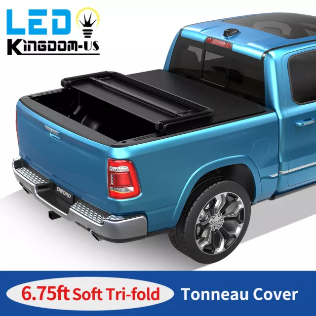 6.8 FT 3FOLD Truck Bed Tonneau Cover for 19992024 Ford F250 F350