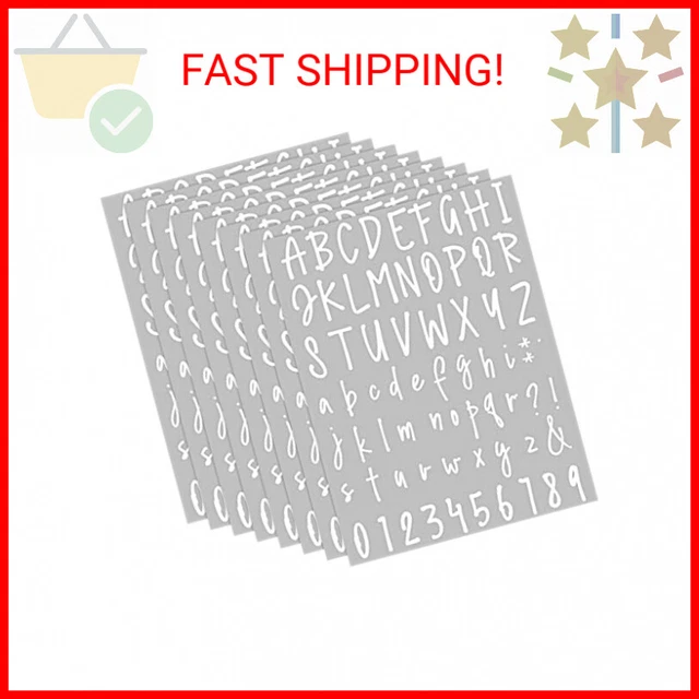 8 SHEETS ALPHABET Number Stickers, Script Pantry Labels, Self-Adhesive ...