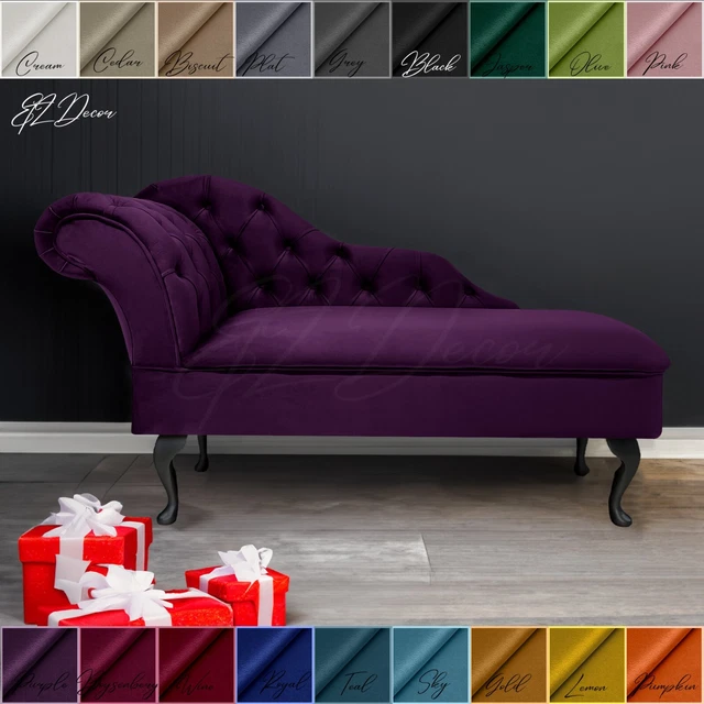 Chaise Lounge Chesterfield Sofa Purple Accent Chair Lucian Tufted Longue