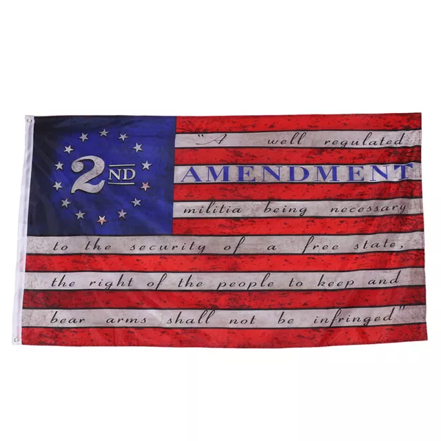 2nd Second Amendment 1791 Vintage American Flag Banner 3x5 Feet Man Cave DecBEL