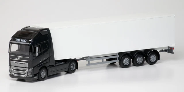Camion benne rouge avec remorque 1 + 2 essieux – VOLVO FH16 6x4