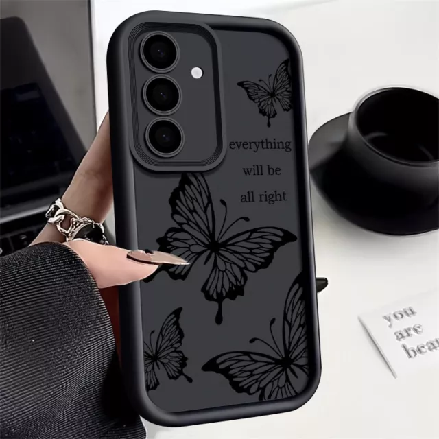 Phone Case For Samsung Galaxy S24 S23 Ultra A15 A55 A54 A14 Soft Butterfly Cover