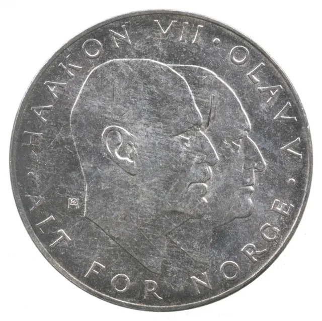 SILVER - WORLD COIN - 1970 Norway 25 Kroner - World Silver Coin *122