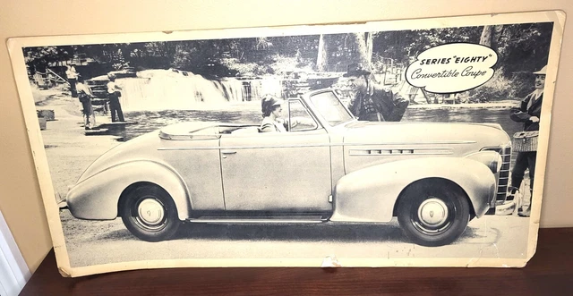 Original 1939 Oldsmobile Vintage Car Showroom Poster Series Eighty 12" X 24"