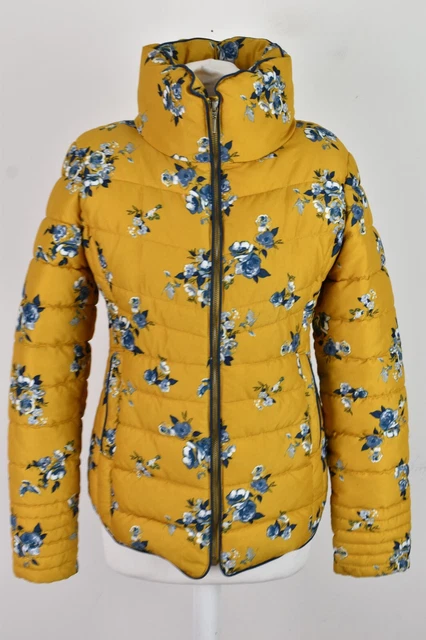 TU WOMAN YELLOW Padded Jacket size Uk 8 Womens Full Zip Outdoors