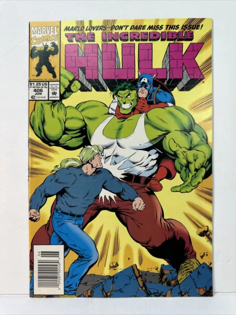 Incredible Hulk #406 1993 Marvel Comics Newsstand 9.4 NM Thor Captain America