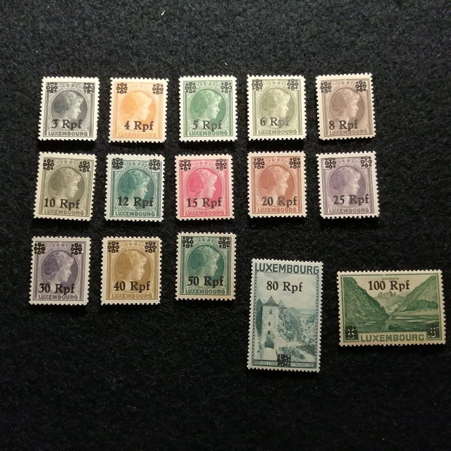 Deutschland Besetzungsausgabe Luxemburg 1940-Teilsatz Marken Luxemburg,Aufdruck