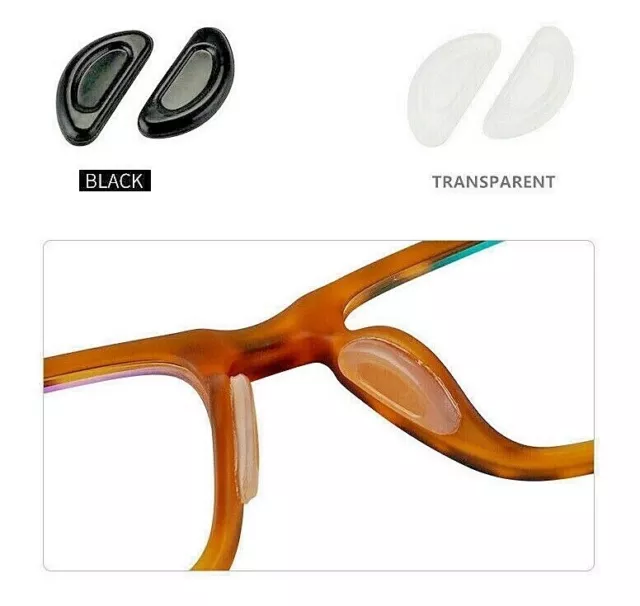 Nose Pads for Eyeglasses Grips Gasket Silicone Anti Slip Adhesive Sticky