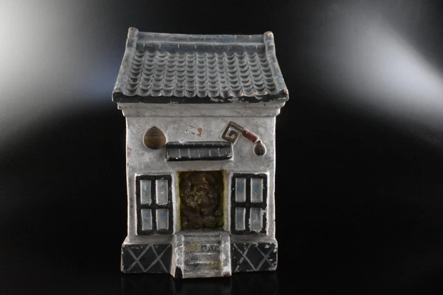 K135: Japanese Old Pottery Old SAVING BOX utensils used in Senchado