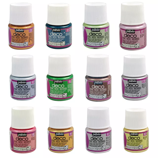 Pebeo Deco PEARL Multi-Surface Craft & DIY Acrylic Paint 45ml