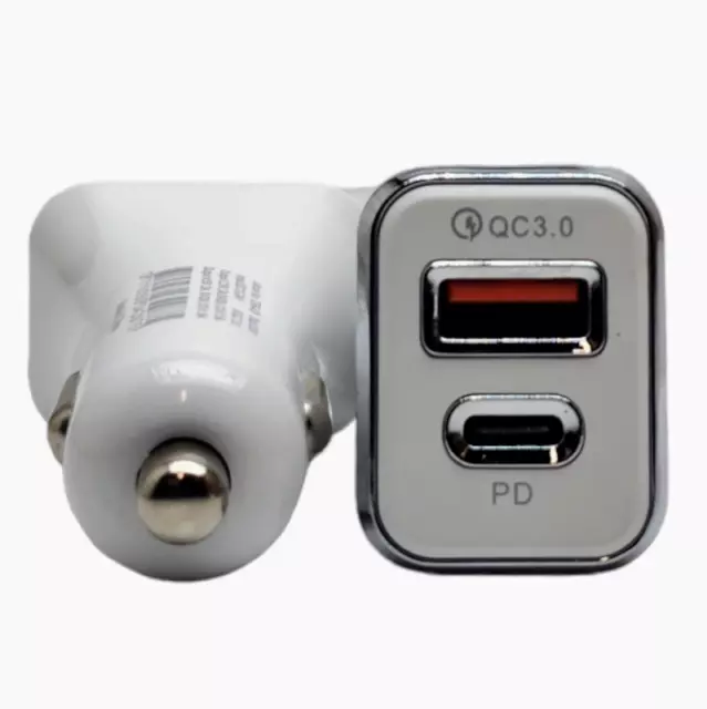 2 Pack Dual Port USB-C Fast Car Charger PD For Apple iPhone 14 13 12 11 Pro Max