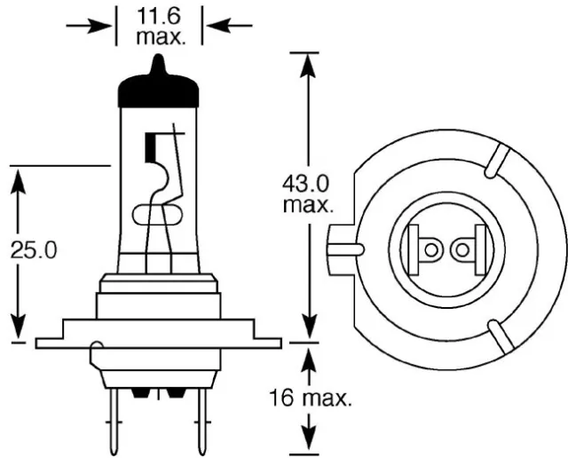 10 x Genuine LUCAS LLB477 H7 Halogen Headlamp Bulb 3