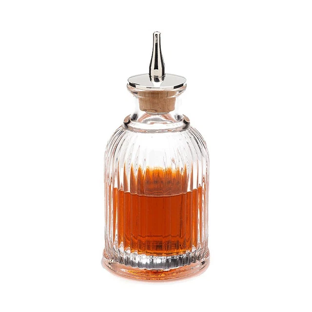 Mercer Culinary M37128 3 Ounce Bitters Bottle with Cork / S/S Top