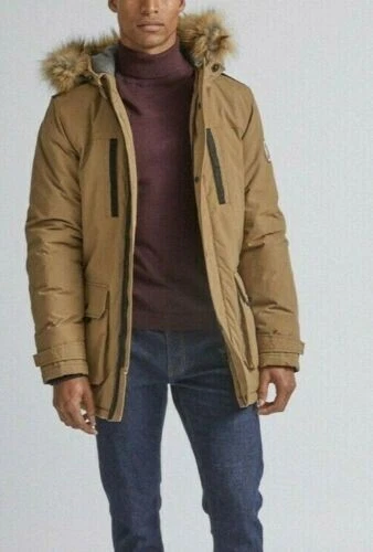 Burton menswear coat in faux wool in camel sales