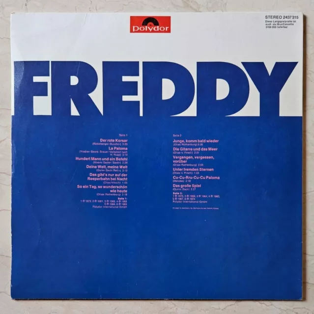 Freddy Quinn  - Freddy  - LP  - 1975 - Polydor 2