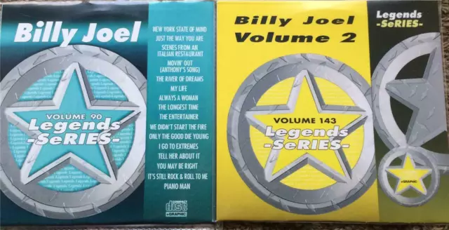 2 Cdg Karaoke Legends Discs Billy Joel Greatest Hits Vol 1 & 2 Cd+G 1980'S Songs