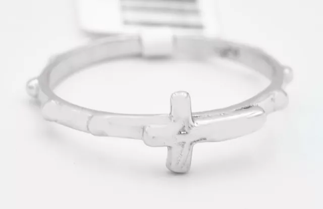 Rosary Ring 10K White  Gold -Made In Usa - New With Tag