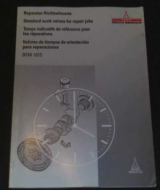Deutz Bfm 1015 Motore Standard Lavoro Valori Per Riparazione Shop Libro Manuale