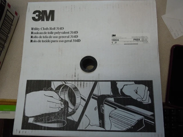 3M 2" x 50 Yd 60 Grit Aluminum Oxide Shop Roll