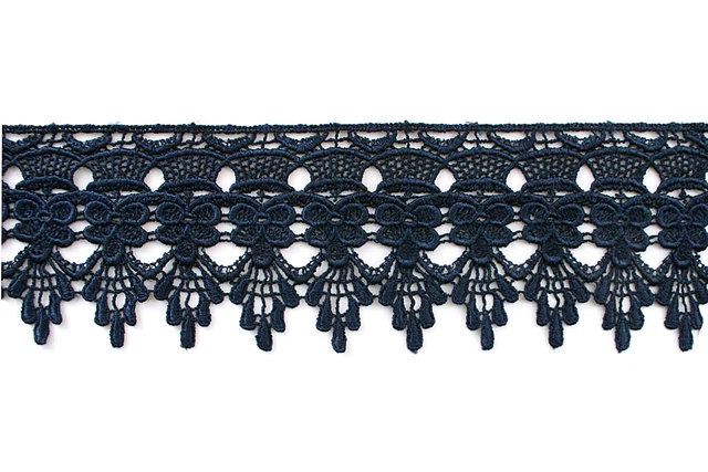 3" Wide Embroidered Trimming 19 Colors Floral Venice Lace Trim Guipure By Yard