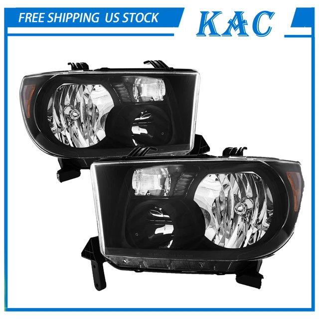 Headlight Set for 2007-2013 Toyota Tundra Pickup 2008-2017 Sequoia Sport Utility