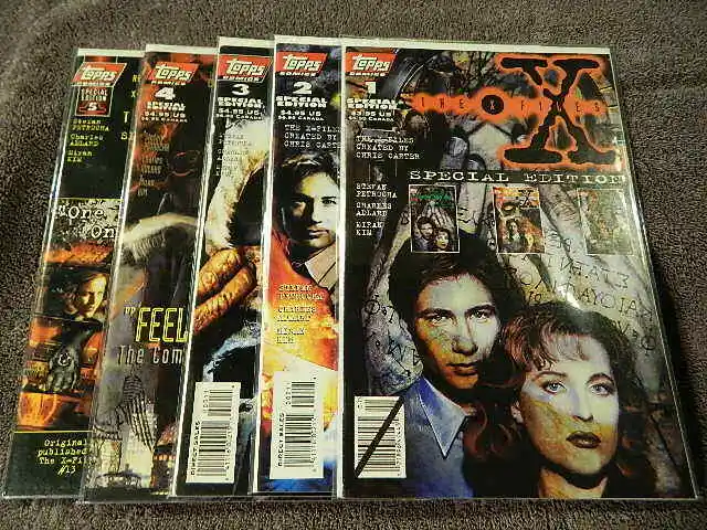 1995 TOPPS Comics THE X-FILES Special Edition #1-5 Complete Series Set - VF/MT