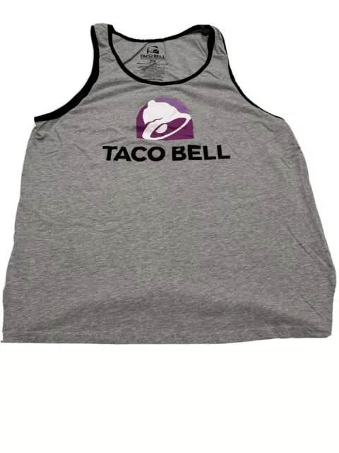 TACO BELL Men's Tank Top 2XL Black Gray Purple Official Licensed