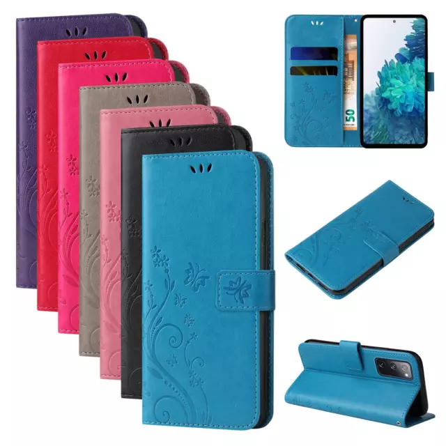 Handy Tasche für Samsung Galaxy S20 FE Handyhülle Blumen Flip Cover Buch Case