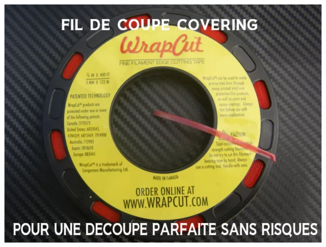 WRAPCUT FIL DE COUPE FILM VINYLE CARBONE 40 mètres