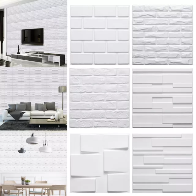 PVC 3D Wall panel Decor Wall Ceiling Tiles Cladding Wallpaper Waterproof 12/24pc