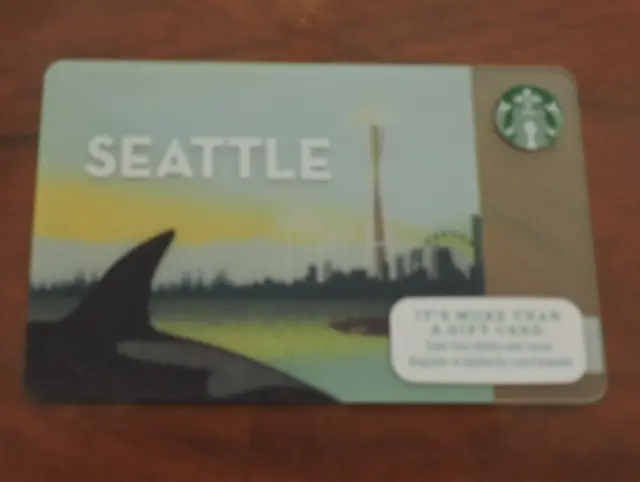 Starbucks Usa Seattle Whale 2015  Gift Card 6108. No Value Collectors Item