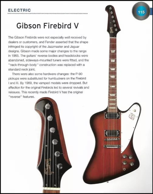 2008 Gibson Firebird V guitar history article + 1959 Gibson EB-0 Vintage Bass