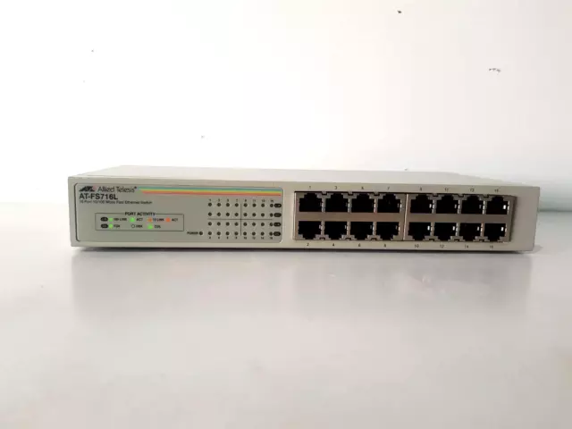 Allied Telesis At-Fs716L 16 Port 10/100 Mbps Fast Ethernet Switch / Fast Ship