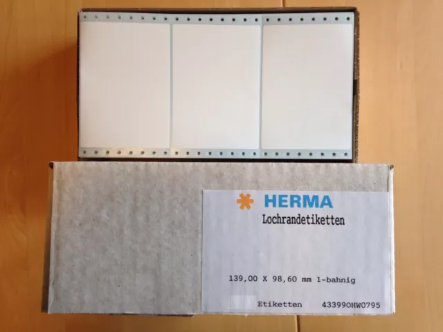 200 Stück HERMA Etiketten, Computeretiketten, endlos, 139,0 x 98,6 mm, 1-bahnig 3