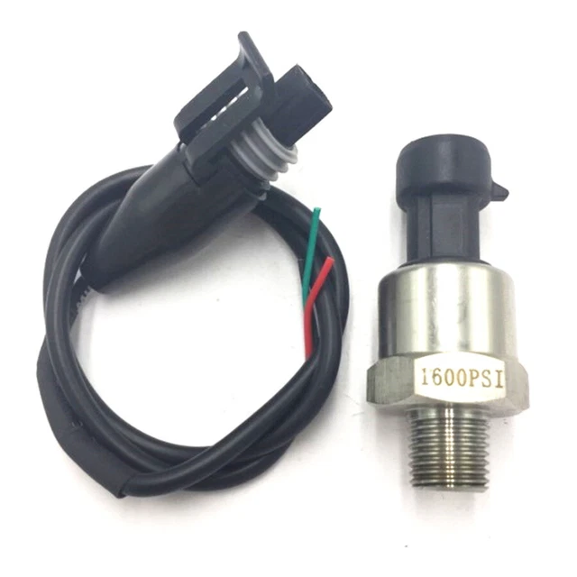 Capteur Pression Acier Inoxydable 1/8 NPT - 100PSI - Pour Huile, Air, Eau - Sortie 0.5-4.5V DC