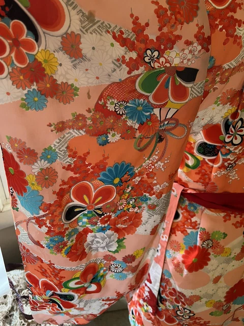 Gorgeous Ceremonial Silk large girls /small womans kimono, obi, sash Tsukuri 12