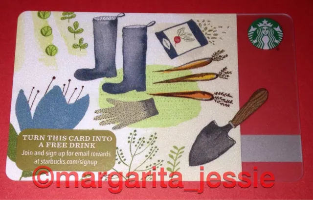 Starbucks Us Gift Card "Gardening" 2015 New No Value 48 Collection Series 6112
