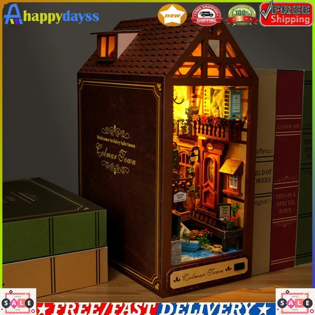 DIY BOOK NOOK Shelf Insert Kit 3D Light Up Bookend Toys Creative