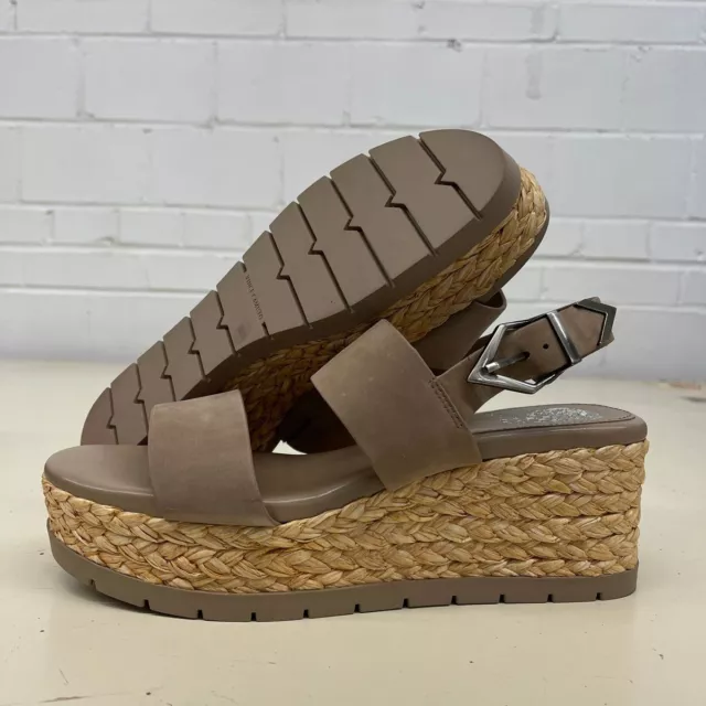 VINCE CAMUTO Miapelle Platform Wedge Sandal Women's Size US 10M Taupe