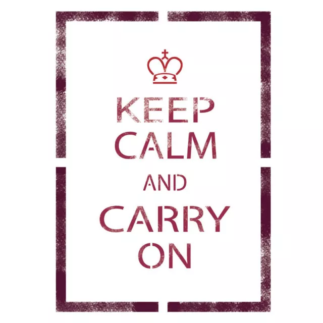 Keep Calm and Carry On Stencil Template for Crafting Walls decor GRAFFITI