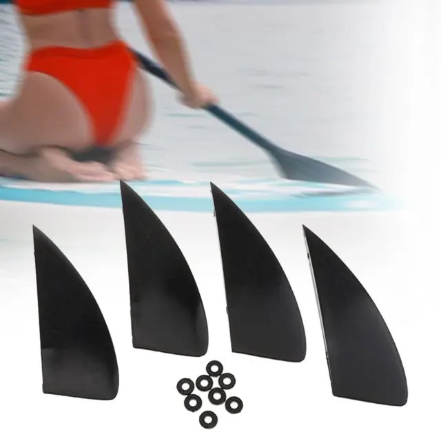 4Pcs Surfboard Fins with 8 Gasket Wakeboard Replacement Fins Kiteboard Fin for