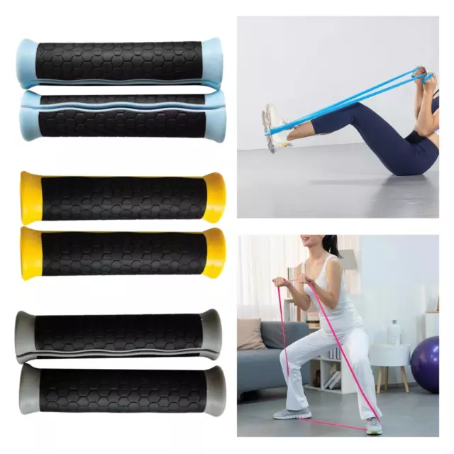 2 pièces bandes de résistance poignées Fitness sangle poignée musculation