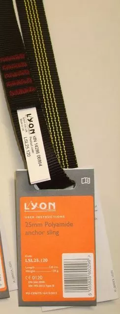 Lyon Slings - 25mm Polyamide Anchor Sling 30kn Climbing, Caving, Rescue, Rigging