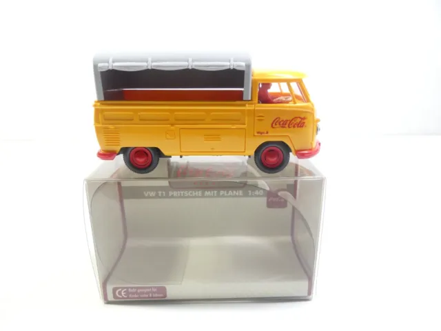 Lemke 1:40 LC22003 VW T1 Pritsche mit Plane "trink Coca-Cola eiskalt" OVP A2837