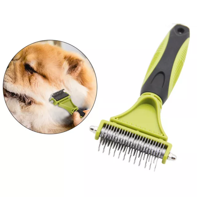Dog Brush Fit Shedding Dematting Pet Grooming Cat Hair Undercoat Rake Comb Tool! 9