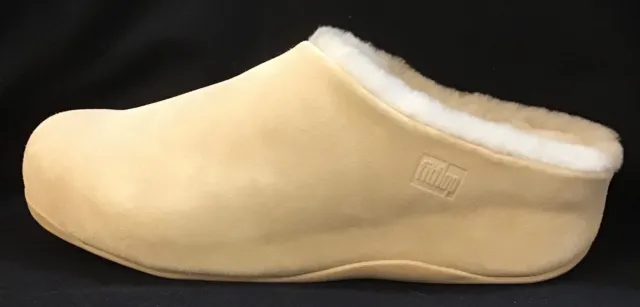 FITFLOP NIB SHUV SUEDE & SHEARLING LINED CLOG PINK CREAM Size 9
